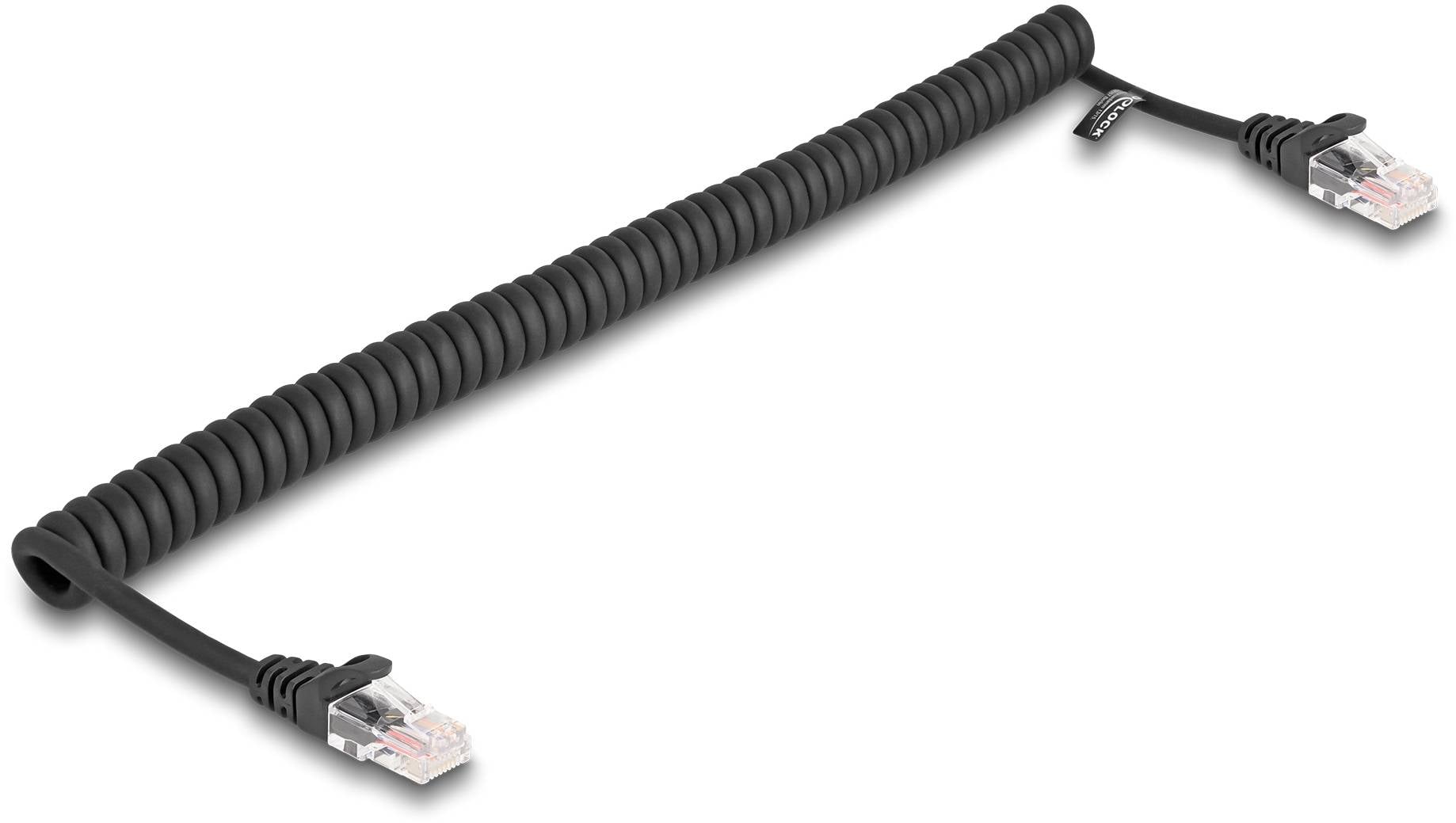 kabel LAN Delock 87992, 1 szt., RJ45, CAT 5e, 1.00 m, czarny - obrazek 1