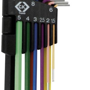 Zestaw kluczy imbusowych C.K T4449 1.5 mm, 2 mm, 2.5 mm, 3 mm, 4 mm, 5 mm, 6 mm, 8 mm, 10 mm Zestaw kluczy imbusowych C.K T4449 1.5 mm, 2 mm, 2.5 mm, 3 mm, 4 mm, 5 mm, 6 mm, 8 mm, 10 mm