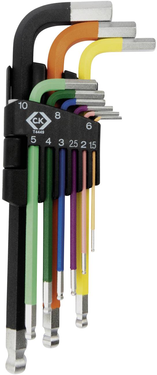 Zestaw kluczy imbusowych C.K T4449 1.5 mm, 2 mm, 2.5 mm, 3 mm, 4 mm, 5 mm, 6 mm, 8 mm, 10 mm - obrazek 1