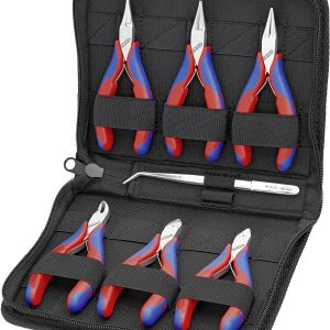 Zestaw szczypiec Knipex 00 20 16, dla elektroników i mechaników, 7 szt. Zestaw szczypiec Knipex 00 20 16, dla elektroników i mechaników, 7 szt.