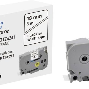 Renkforce RF-LT-BTZe241 zamiennik Zamiennik Brother TZe-241 18 mm Kolor taśmy: biały Kolor nadruku: czarny 8 m Renkforce RF-LT-BTZe241 zamiennik Zamiennik Brother TZe-241 18 mm Kolor taśmy: biały Kolor nadruku: czarny 8 m