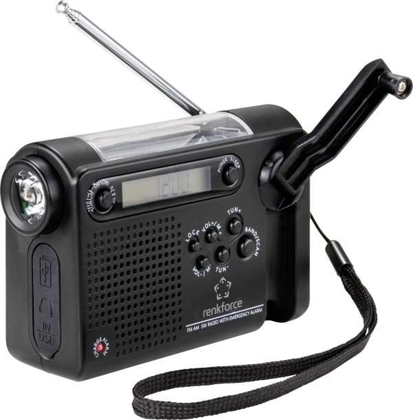 Radio przenośne Renkforce RF-CR-200 fale metrowe (VHF), fale średnie (MF), fale krótkie (HF)