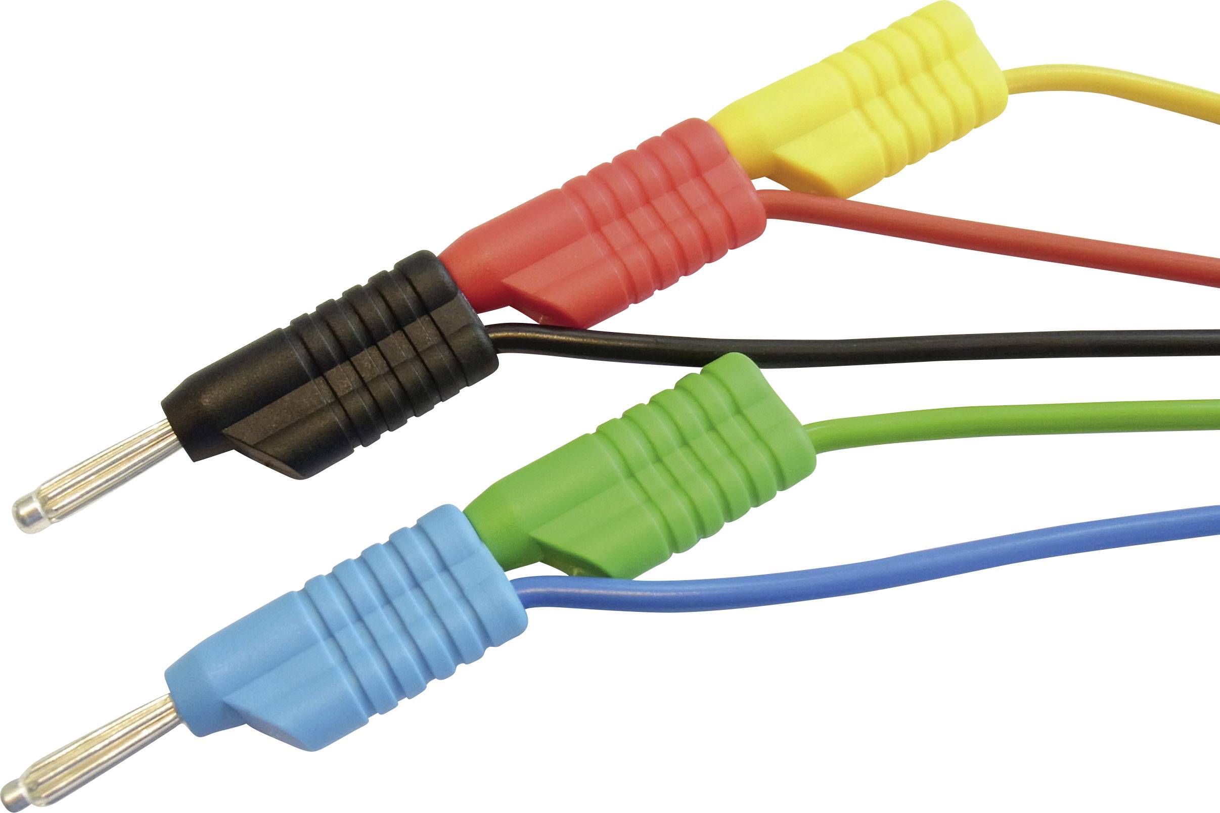 VOLTCRAFT MS 4250S Zestaw przewodów pomiarowych złącze męskie, lamelkowe 4 mm złącze męskie, lamelkowe 4 mm 1.00 m czerw - obrazek 1