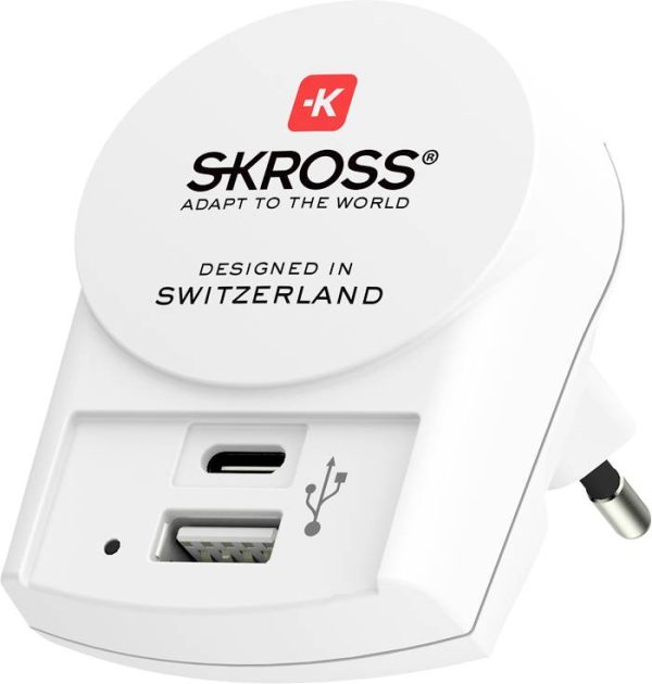 Adapter podróżny Skross 1.302524 SKROSS – Pro USB AC30PD White Retail inkl- EU 30W Adapter podróżny Skross 1.302524 SKROSS – Pro USB AC30PD White Retail inkl- EU 30W