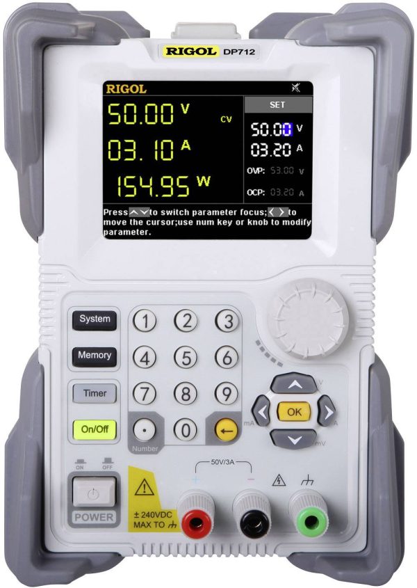 Zasilacz laboratoryjny regulowany Rigol DP712 0 – 50 V 0 – 3 A 150 W