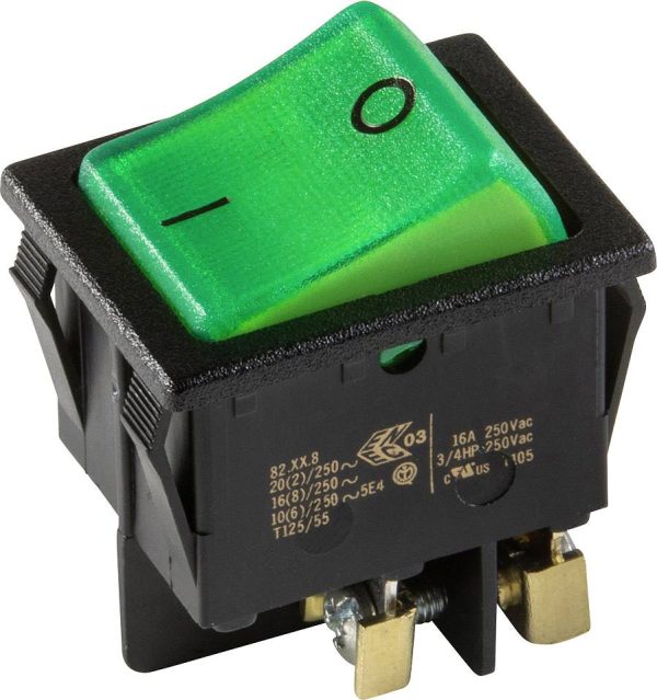 interBär 3636-250.22 Przełącznik kołyskowy 3636-250.22 250 V/AC 16 A 2 x wył/wł zatrzask 1 szt.