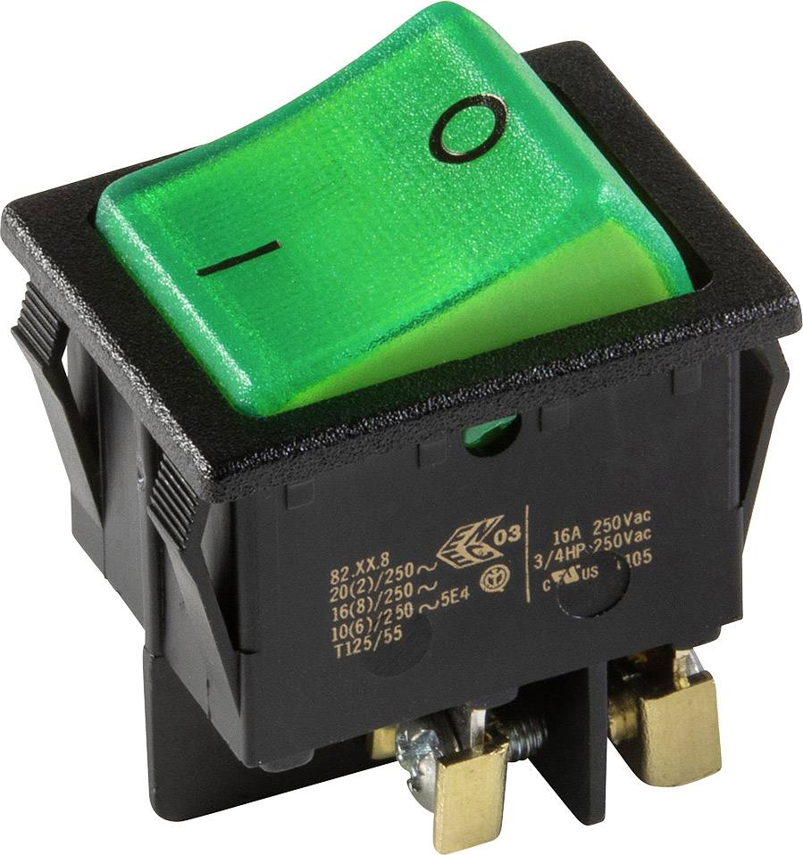 interBär 3636-250.22 Przełącznik kołyskowy 3636-250.22 250 V/AC 16 A 2 x wył/wł zatrzask 1 szt. - obrazek 1