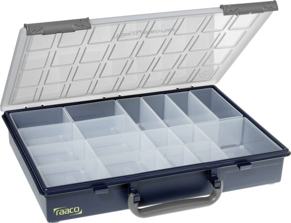 raaco Assorter 55 4×8-17 Skrzynka (D x S x W) 338 x 261 x 57 mm Ilość przegród: 17 stały podział Opis 1 szt.