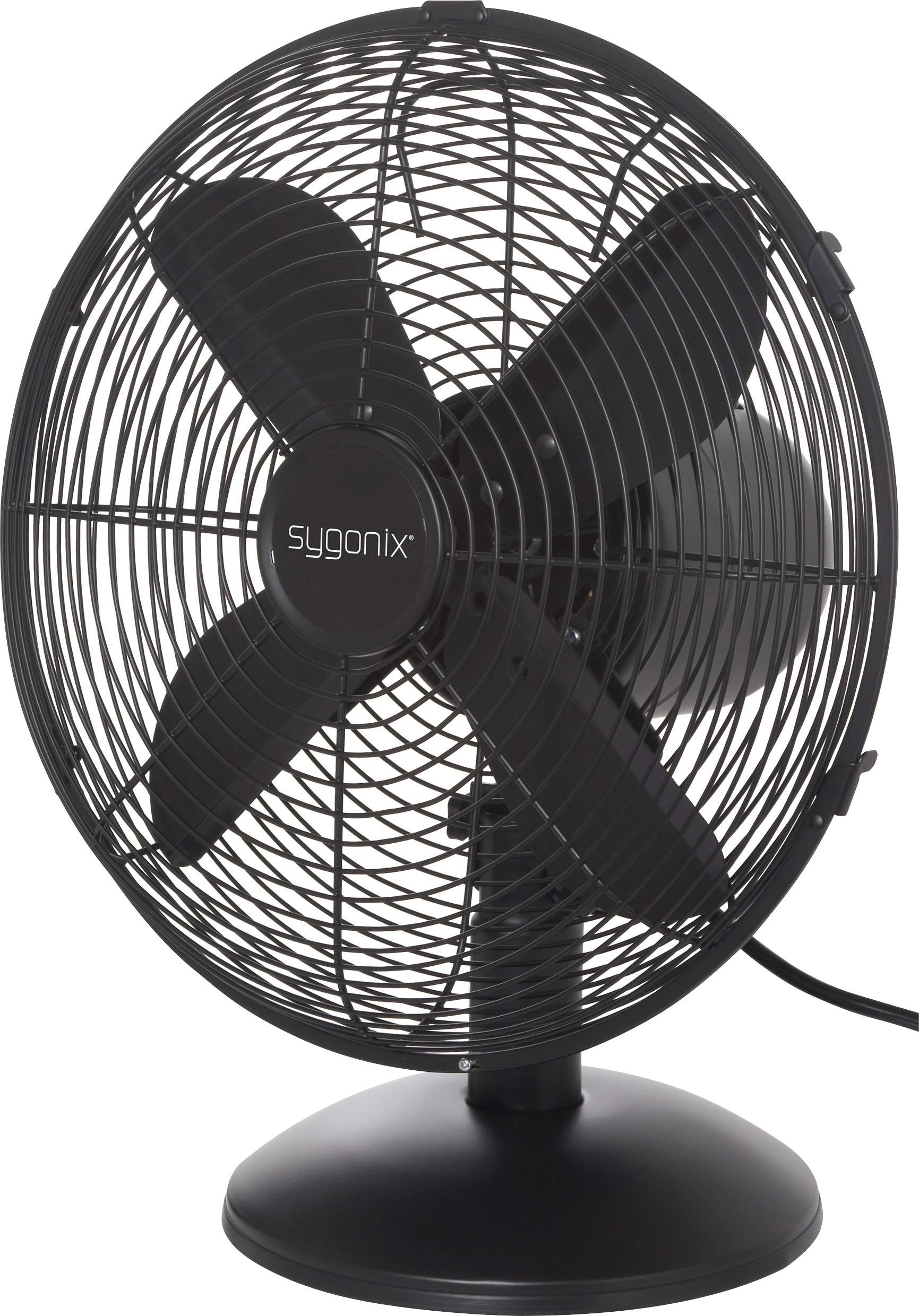 Sygonix Wentylator stołowy 35 W (Ø x W) 335 mm x 400 mm czarny oscylacje - obrazek 1