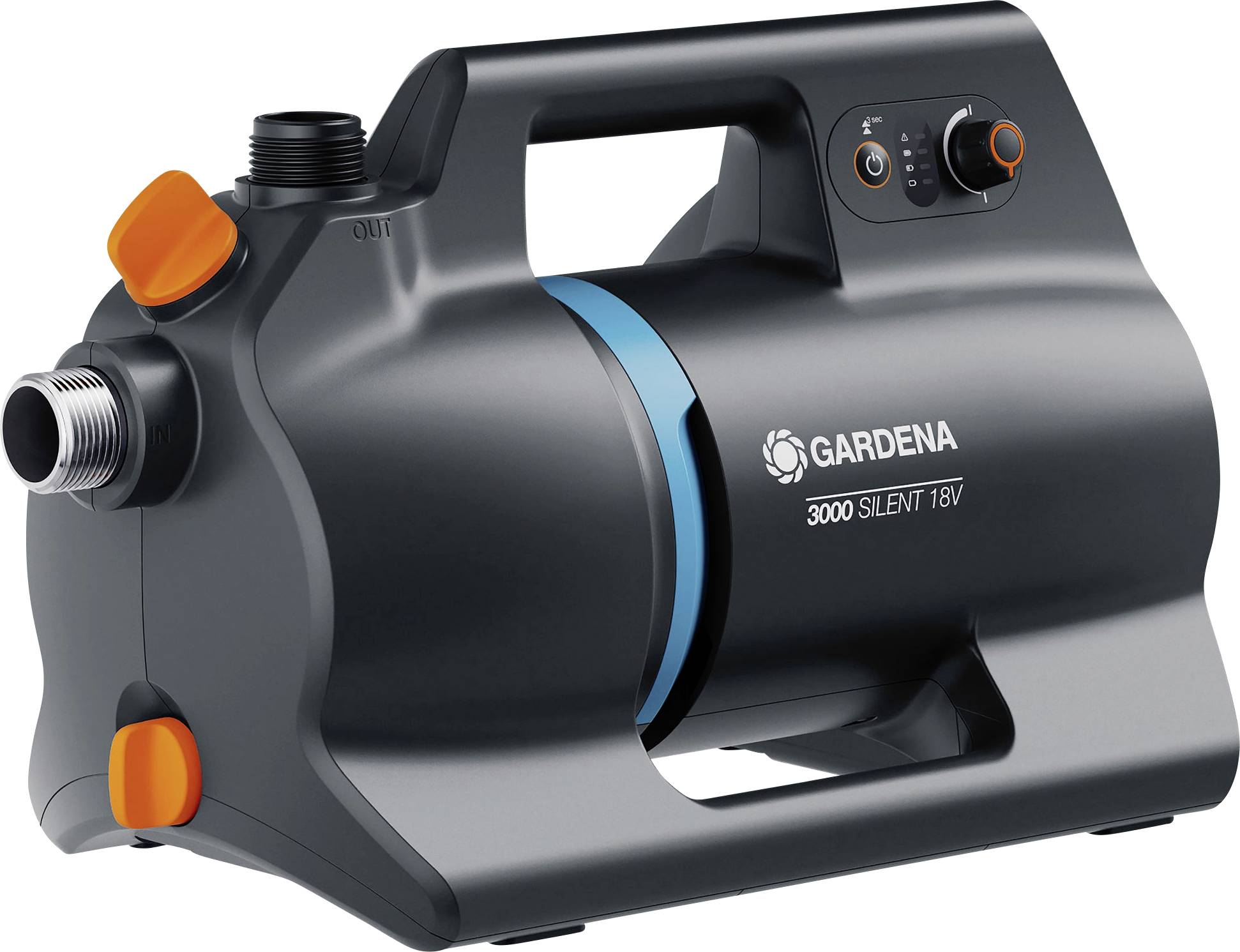GARDENA Akku-Gartenpumpe 3000 Silent 18V P4A solo Akumulatorowa pompa ogrodowa 3000 l/h 30 m - obrazek 1