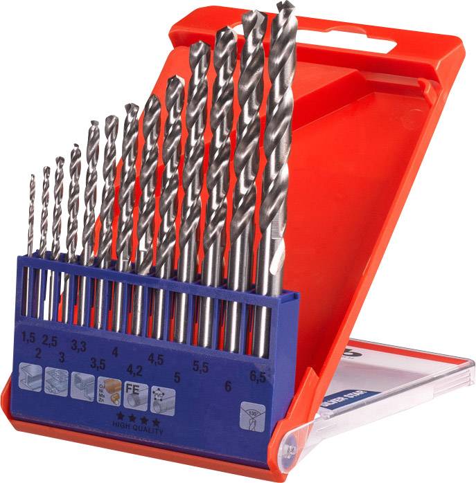 kwb 205840 HSS Zestaw wierteł krętych do metalu 13 szt. 1.5 mm, 2 mm, 2.5 mm, 3 mm, 3.2 mm, 3.5 mm, 4 mm, 4.2 mm, 4.5 mm - obrazek 1