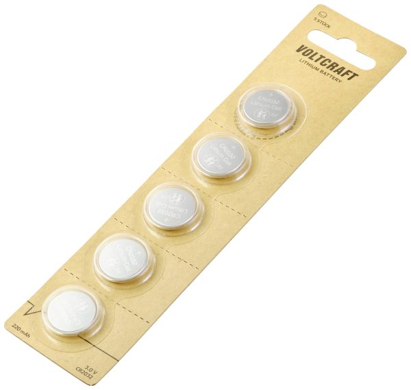 Ogniwo guzikowe CR 2032 VOLTCRAFT LM2032 3 V 5 szt. 220 mAh litowe