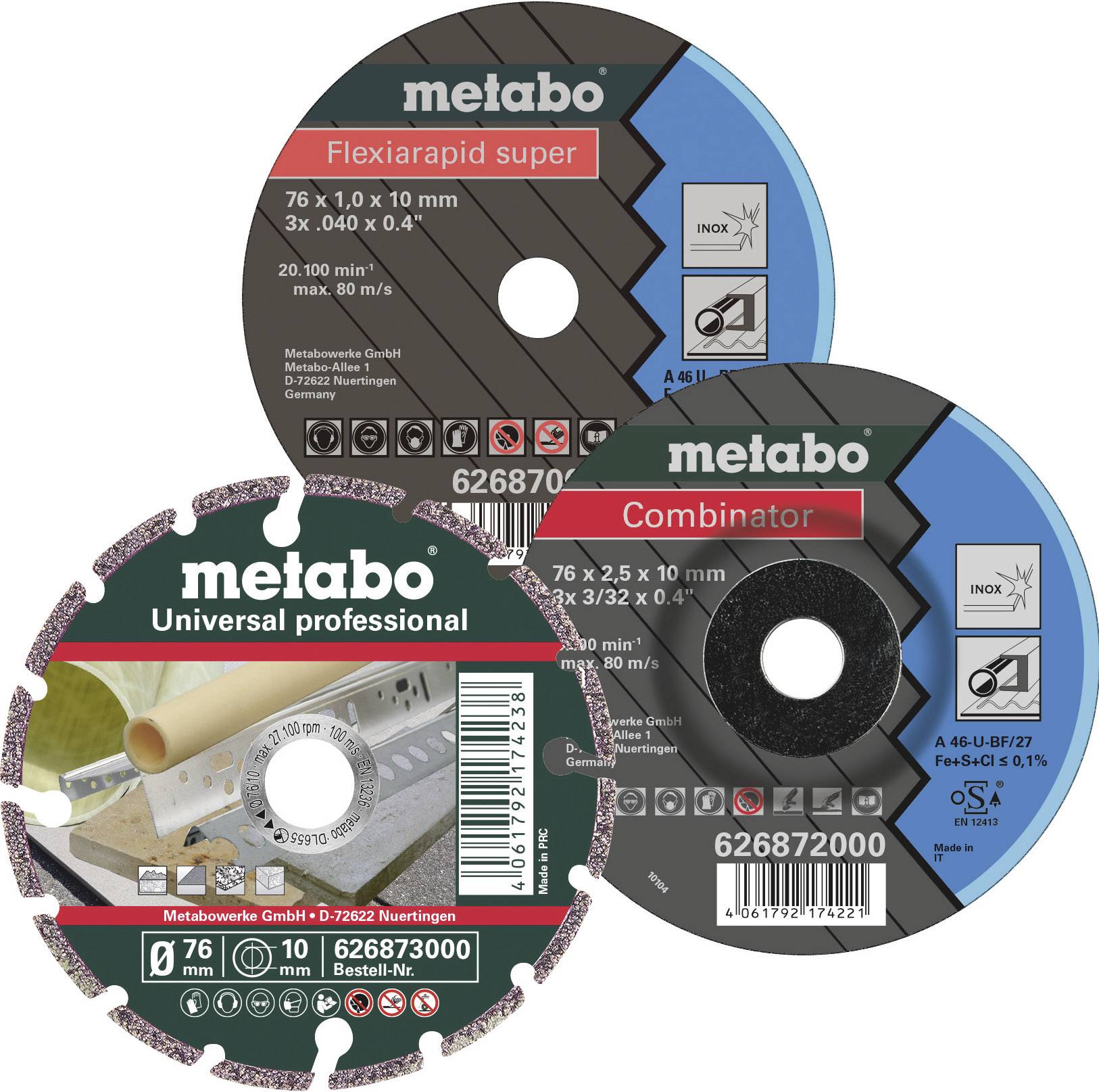 Tarcza tnąca prosta Metabo 626879000 76 mm 3 szt. - obrazek 1