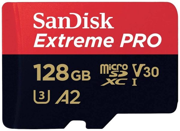 SanDisk Extreme PRO microSDXC 128 GB Class 10, UHS-I, v30 Video Speed Class odporny na wstrząsy, wodoszczelny