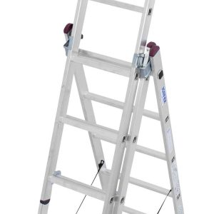 Krause CORDA 030375 aluminium Drabina wielofunkcyjna zaw. trawers Maksymalna wysokość robocza: 6.20 m aluminiowy DIN EN