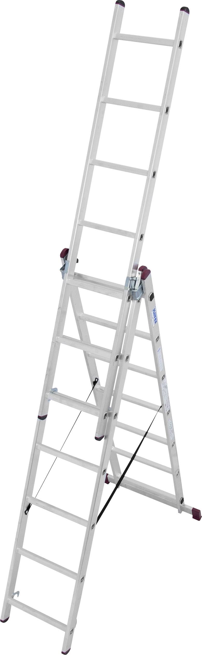 Krause CORDA 030375 aluminium Drabina wielofunkcyjna zaw. trawers Maksymalna wysokość robocza: 6.20 m aluminiowy DIN EN - obrazek 1