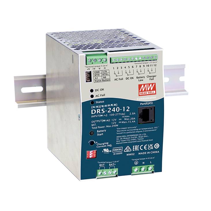 MEAN WELL DRS-240-24 Zasilacz na szynę DIN 24 V 10 A 240 W Ilość wyjść:1 x Opis 1 szt. - obrazek 1