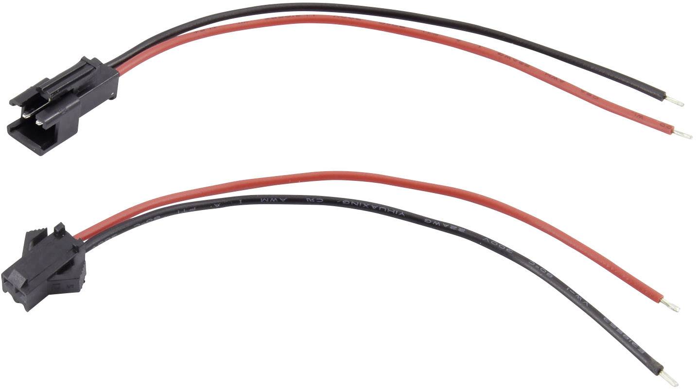 TRU COMPONENTS TC-6649232 Złącze żeńskie z przewodem Ilość pinów: 2 Wymiary siatki: 2.50 mm 1 zest. - obrazek 1