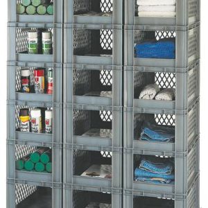 LA-KA-PE 204207 Pojemnik do sztaplowania nadaje się na żywność (D x S x W) 600 x 400 x 270 mm niebieski 2 szt.
