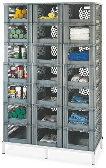 LA-KA-PE 204207 Pojemnik do sztaplowania nadaje się na żywność (D x S x W) 600 x 400 x 270 mm niebieski 2 szt. - obrazek 1