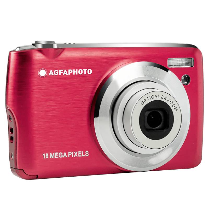 AgfaPhoto Realishot DC8200 Aparat cyfrowy 18 MPx Zoom optyczny: 8 x czerwony Akumulator, Torba Nagrywanie w Full-HD, Zin - obrazek 1