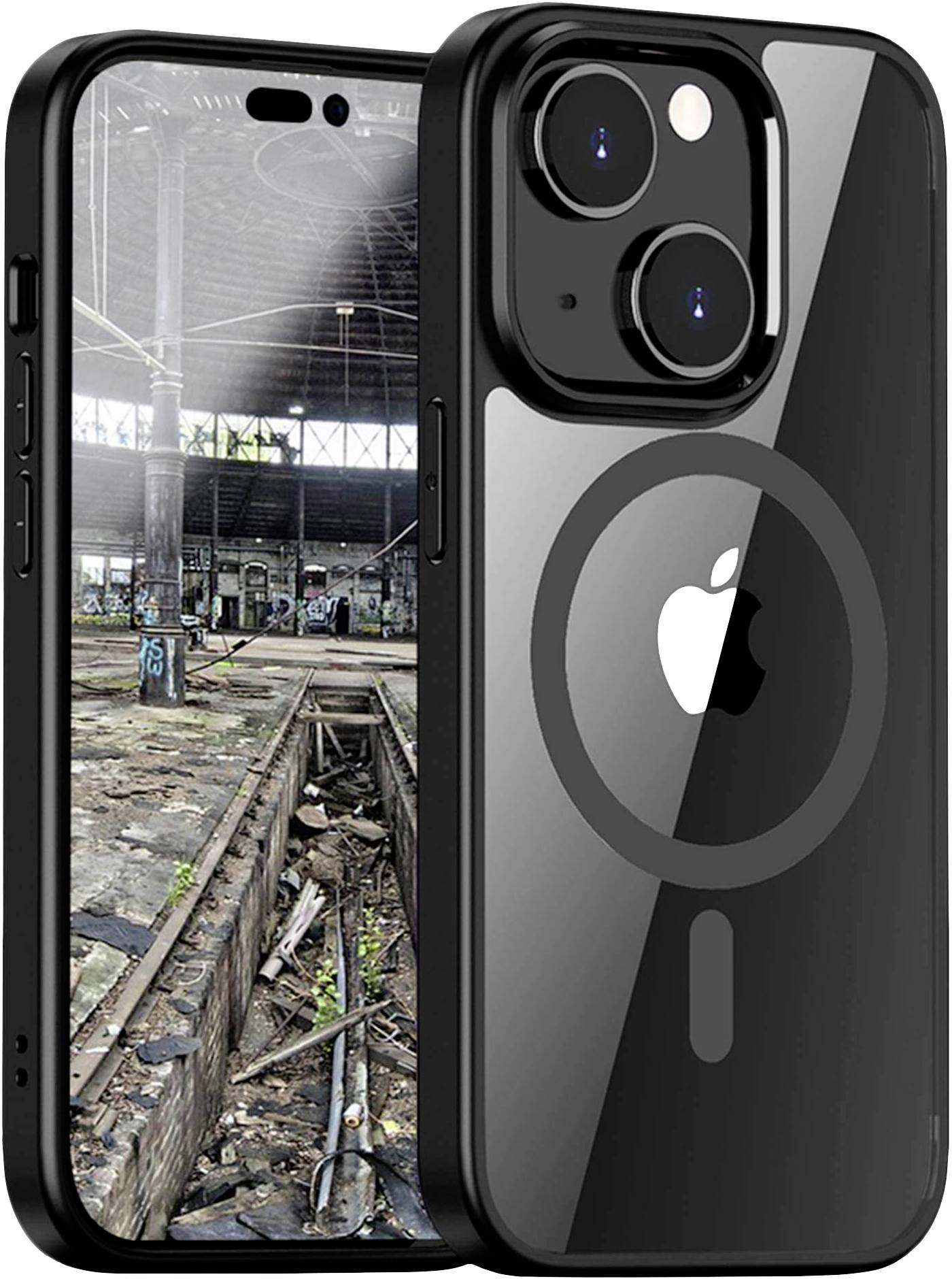 JT Berlin Pankow Hybrid MagSafe Futerał backcase Apple iPhone 14 czarny, przeźroczysty Kompatybilny z MagSafe, Odporny n - obrazek 1