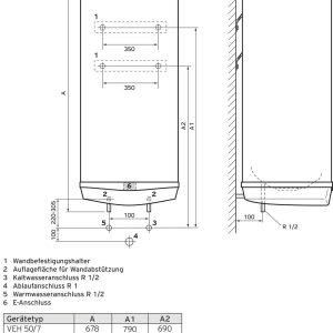 Vaillant VEH 50/7 pro VEH 50/7 pro Zasobnik ciepłej wody C (A – G) Vaillant VEH 50/7 pro VEH 50/7 pro Zasobnik ciepłej wody C (A – G)