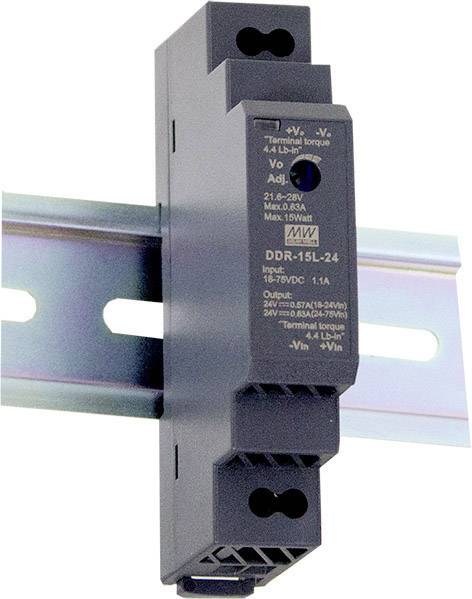 MEAN WELL DDR-15G-3.3 Przetwornik DC/DC na szynę DIN 3.3 V/DC 3.5 A 11.6 W Ilość wyjść:1 x Opis 1 szt.