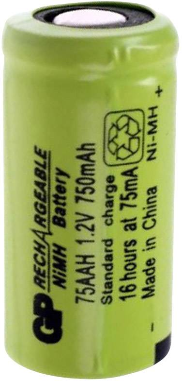 GP GPIND75AAHB Akumulator specjalny 2/3 AA Płaska-Góra NiMH 1.2 V 750 mAh 1 szt.
