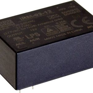 MEAN WELL IRM-03-12 Zasilacz AC/DC 12 V/DC 250 mA 3 W MEAN WELL IRM-03-12 Zasilacz AC/DC 12 V/DC 250 mA 3 W