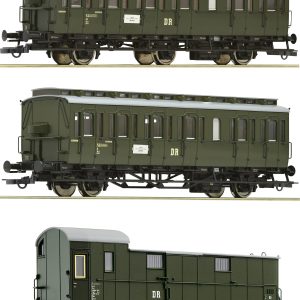 Wagon osobowy Roco 6200130 H0 Zestaw 3-częściowy 1: Pociąg linii bocznych DR Wagon osobowy Roco 6200130 H0 Zestaw 3-częściowy 1: Pociąg linii bocznych DR