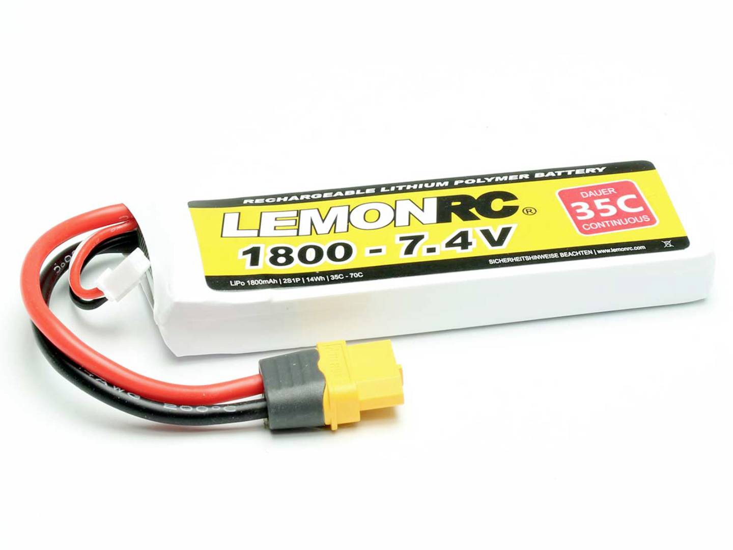 Pakiet akumulatorów (LiPo) 7.4 V 1800 mAh 35 C LemonRC Softcase XT60 - obrazek 1