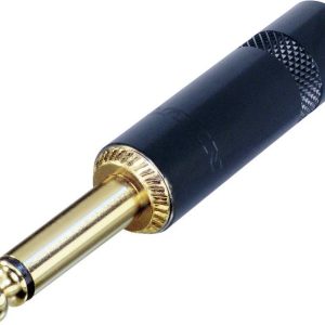 Złącze męskie jack 6,35 mm NYS224BG Rean AV NYS224BG złącze męskie proste Ilość styków: 2 mono czarny, złoty 1 szt. Złącze męskie jack 6,35 mm NYS224BG Rean AV NYS224BG złącze męskie proste Ilość styków: 2 mono czarny, złoty 1 szt.