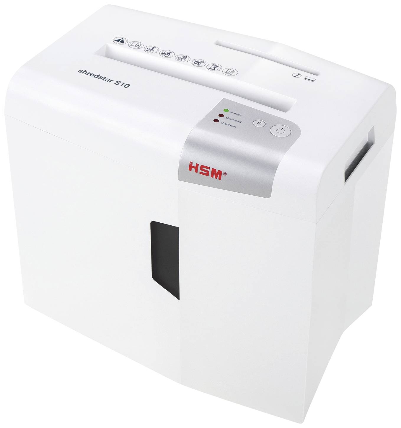 HSM shredstar S10 Niszczarka 10 ark. Cięcie na paski 6 mm P-2 18 l Niszczy także spinacze do papieru, płyty CD, płyty DV - obrazek 1