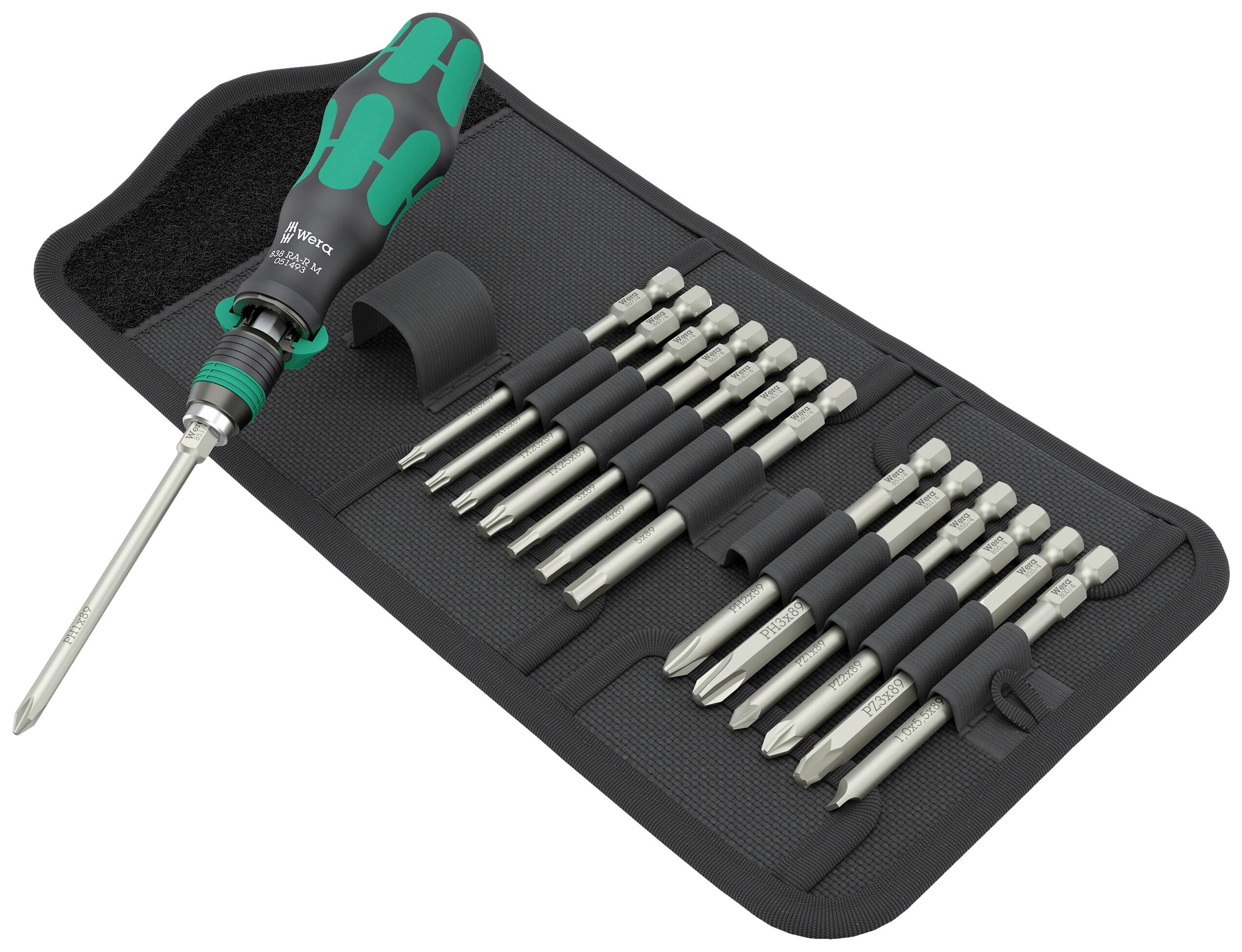 Bity Wera Kraftform Kompakt 838 RA-R M Set 1 05051061001 1 zest. krzyżakowy Phillips, krzyżakowy Pozidriv, TORX, wewnętr - obrazek 1