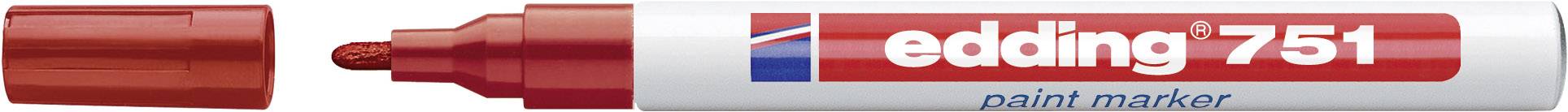 Edding 751 paint marker 4-751002 Marker do lakieru czerwony 1 mm, 2 mm - obrazek 1