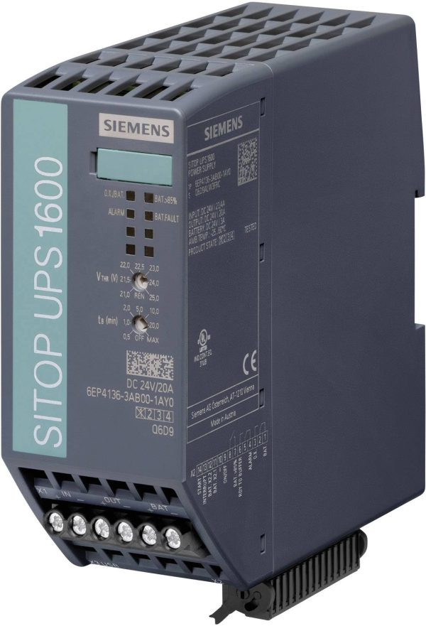Zasilacz UPS na szynę DIN Siemens SITOP UPS1600, 24 V/DC, 22 V/DC – 29 V/DC, 20 A