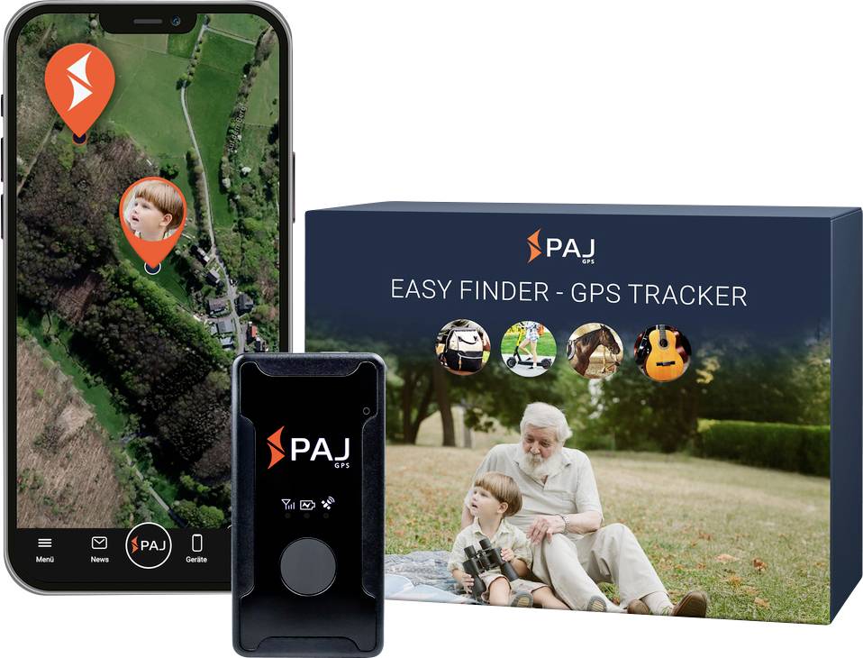 PAJ GPS EASY FINDER 4G Nadajnik GPS śledzenie osób, śledzenie wielofunkcyjne, śledzenie bagażu czarny 1 szt. - obrazek 1