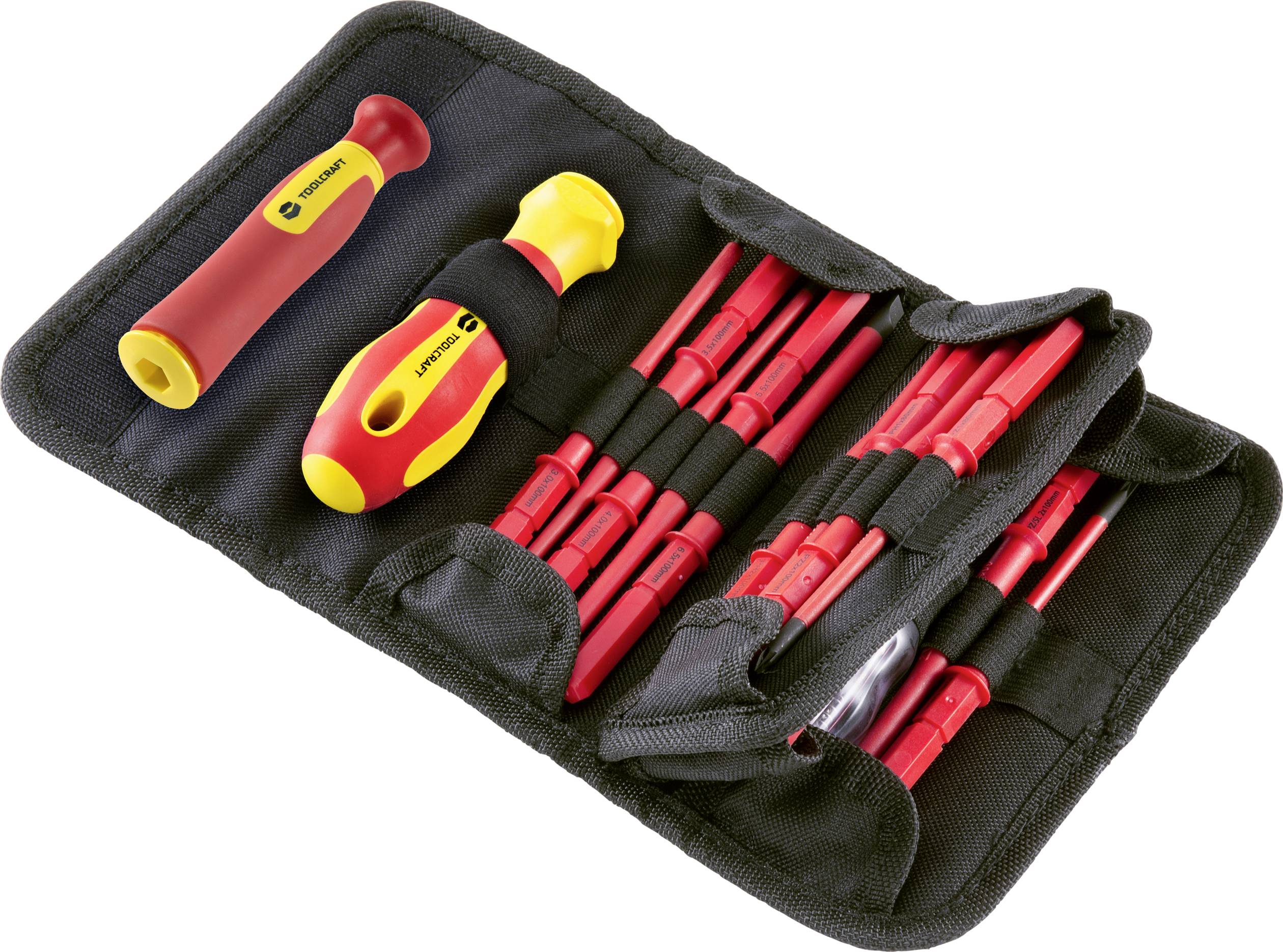 Zestaw kling VDE TOOLCRAFT 2236585 płaski, zewnętrzny sześciokąt (TX), krzyżakowy Phillips, krzyżakowy Pozidriv - obrazek 1