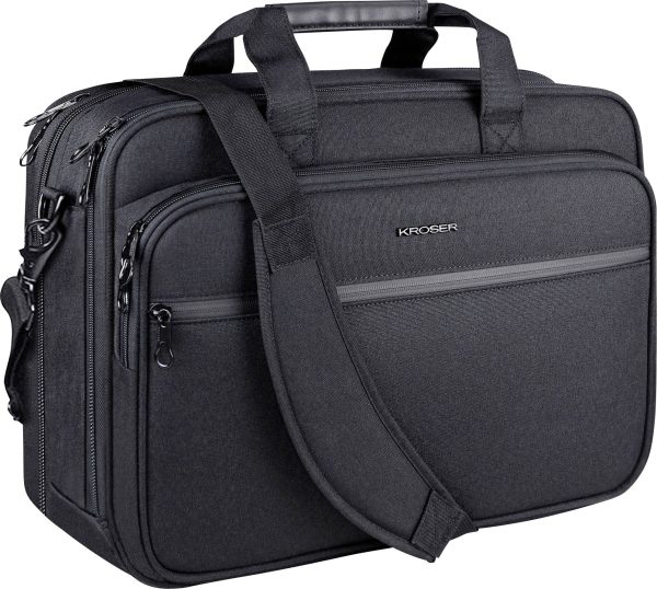 Plecak na laptopa KROSER Laptop Briefcase 17.3 Messenger Bag, 43,9 cm (17,3″) , czarny