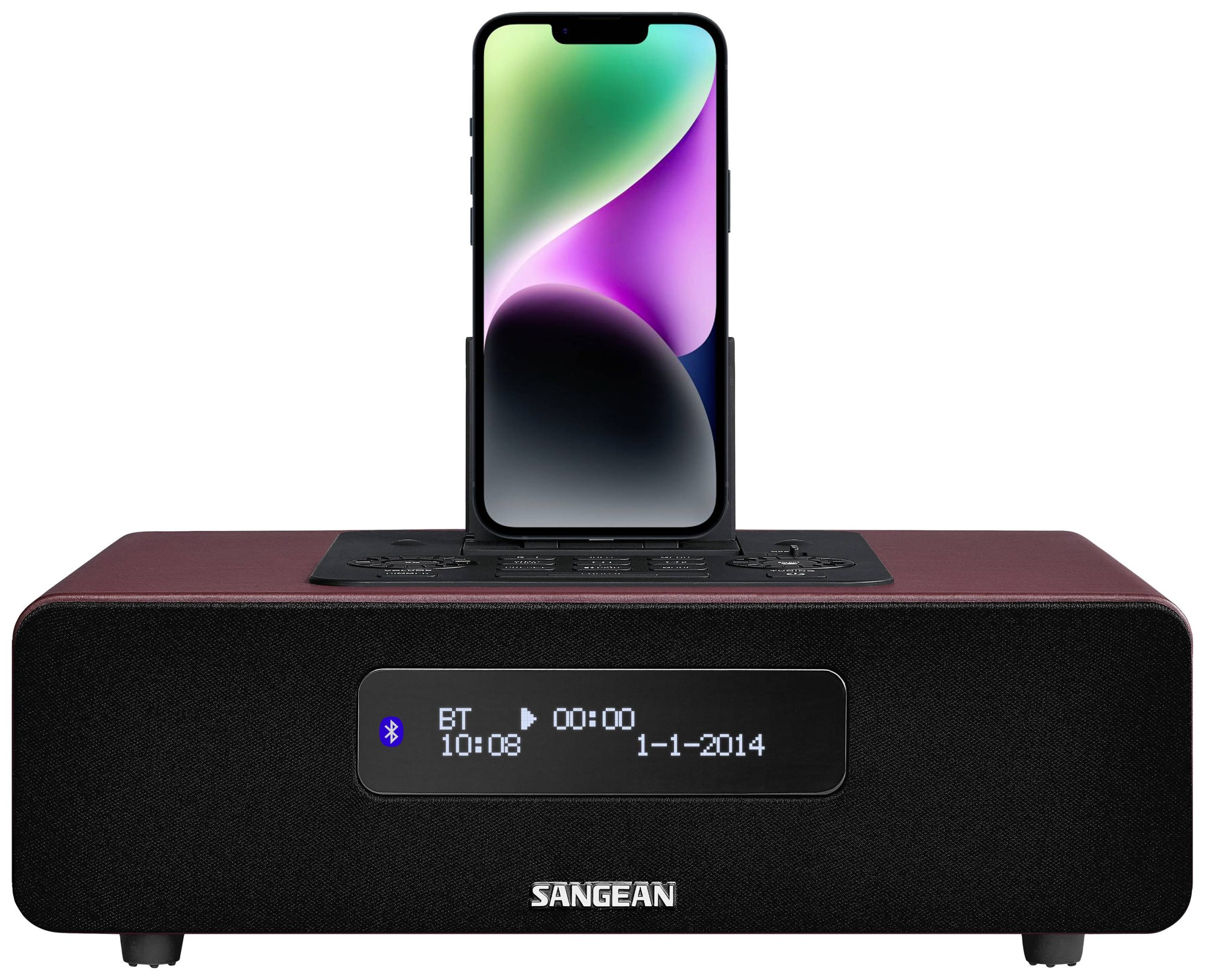 Radio Sangean DDR-38 DAB+, DAB, fale metrowe (VHF) funkcja ładowania akumulatora, z pilotem, funkcja budzika brązowy - obrazek 1