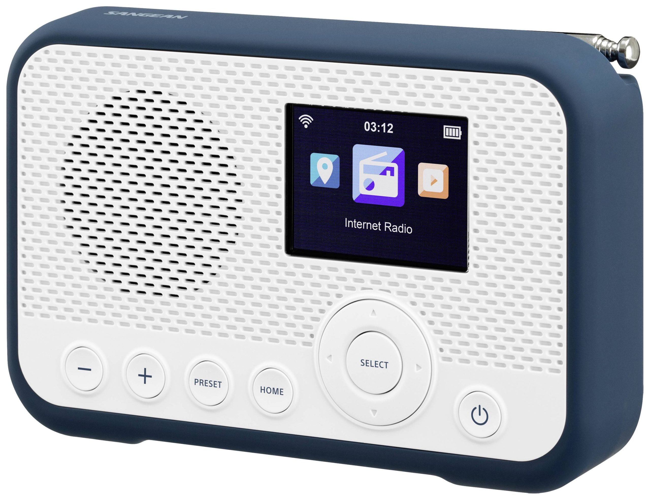 Radio internetowe kieszonkowe Sangean WFR-39 Internet, DAB, fale metrowe (VHF) obsługa Spotify, funkcja budzika, wielokr - obrazek 1