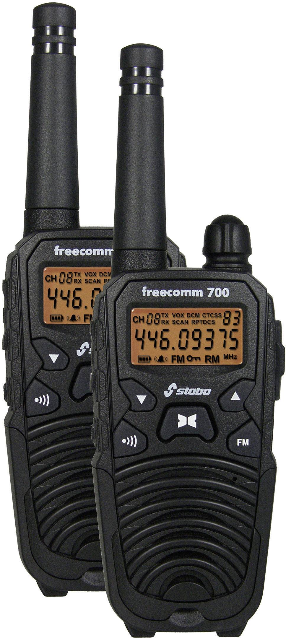 Stabo freecomm 700 20700 Radiotelefon PMR Zestaw 2-elementowy - obrazek 1