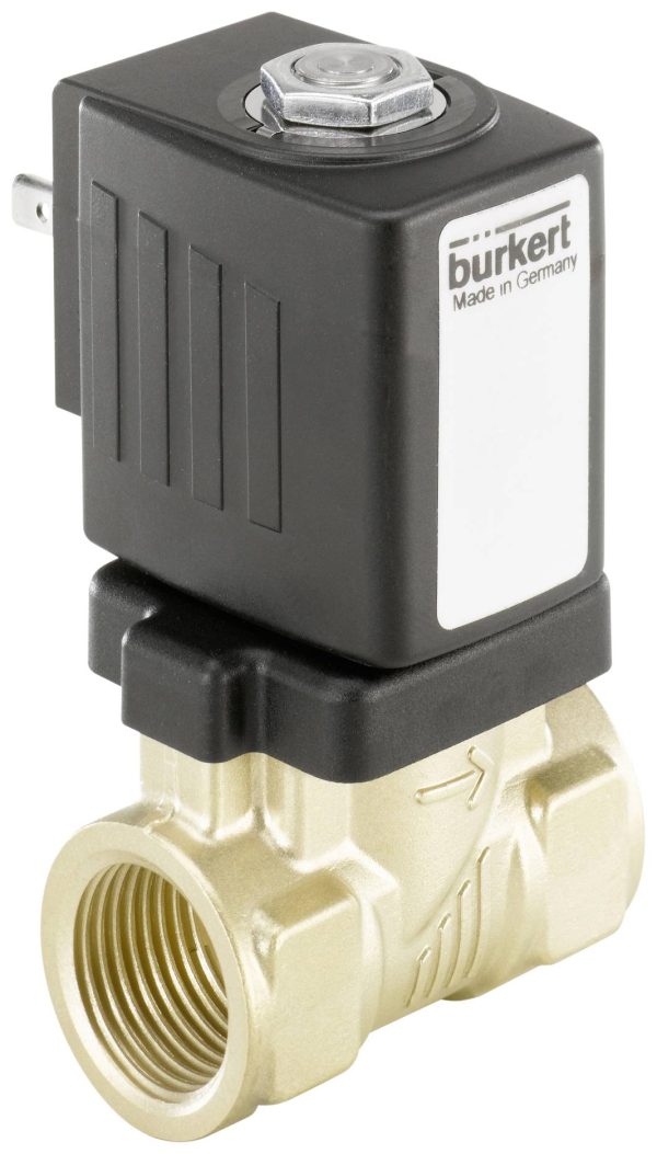 Serwozawór sterowany Bürkert 221607 24 V/AC nakrętka G 1/2 Średnica nominalna 10 mm Materiał obudowy mosiądz Element usz
