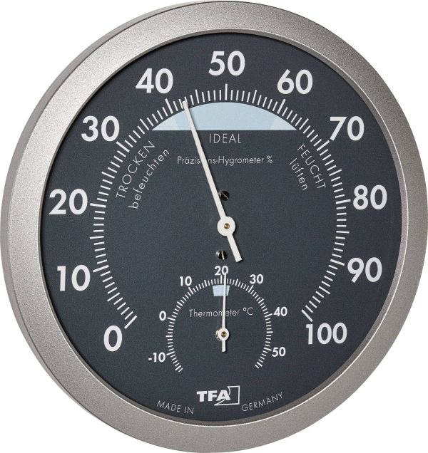 TFA Dostmann 45.2043.51 Termohigrometr antracytowy, srebrny 45.2043.51