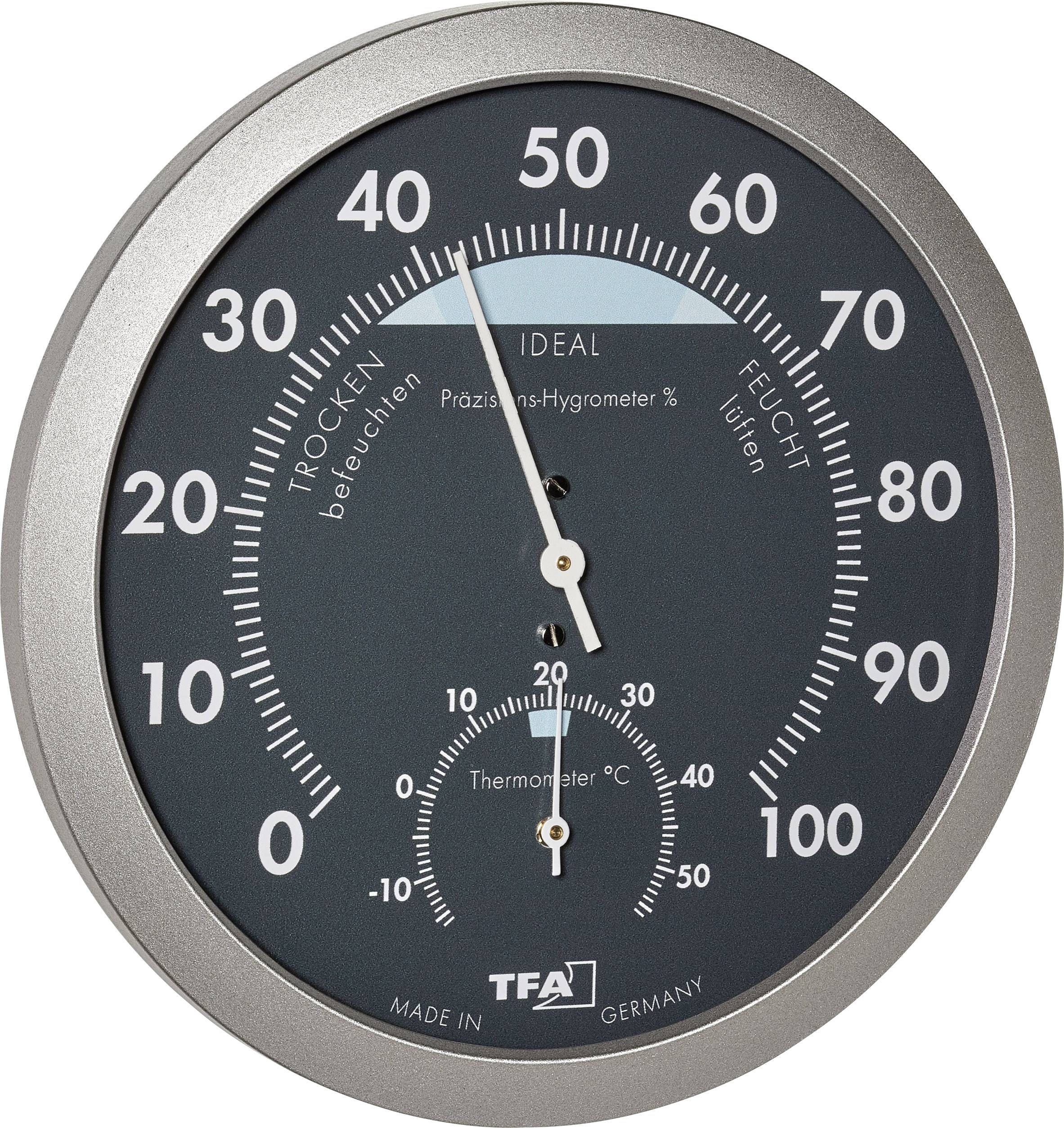 TFA Dostmann 45.2043.51 Termohigrometr antracytowy, srebrny 45.2043.51 - obrazek 1