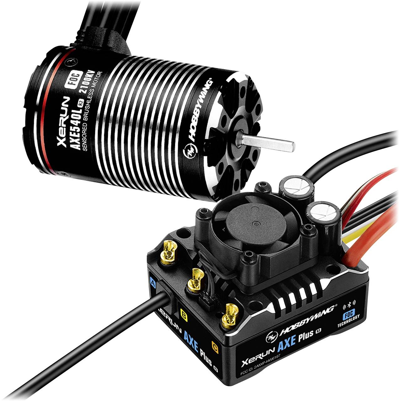 Zestaw napędowy bezszczotkowy do modeli RC Hobbywing AXE Plus R3 540L 2100kV R2 1 szt. - obrazek 1