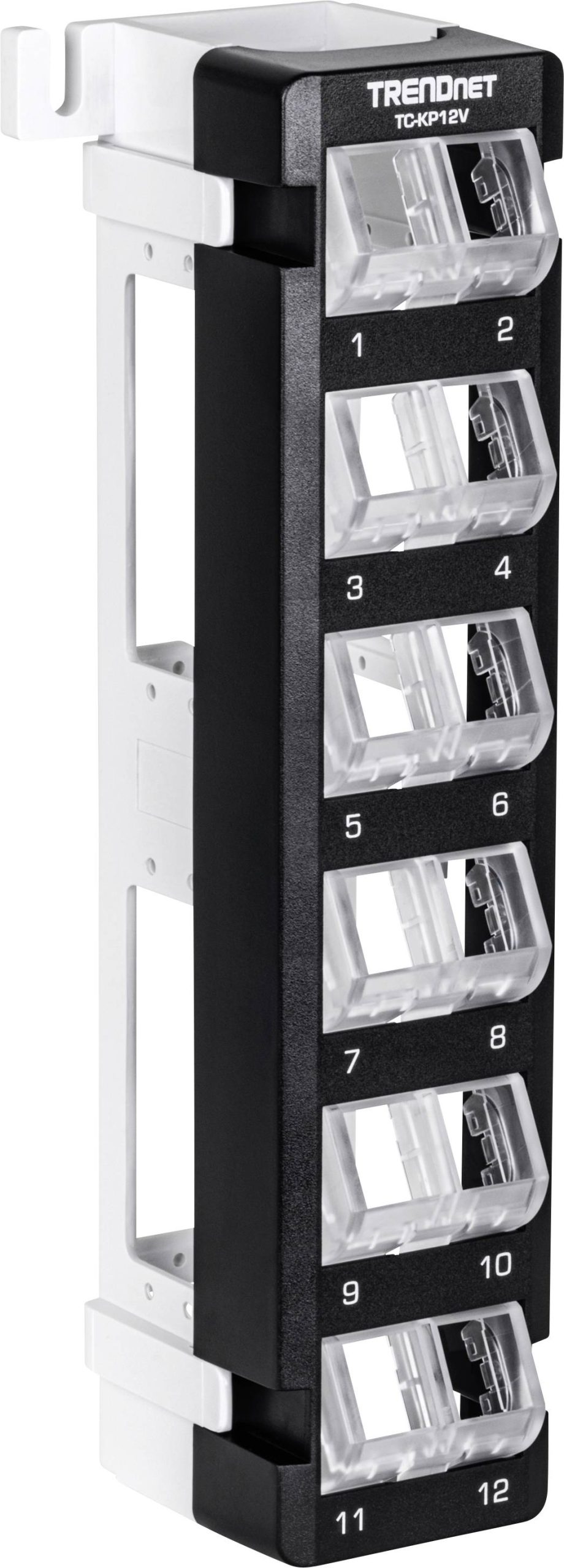 TrendNet TC-KP12V Patchpanel czarny Niezamontowany - obrazek 1