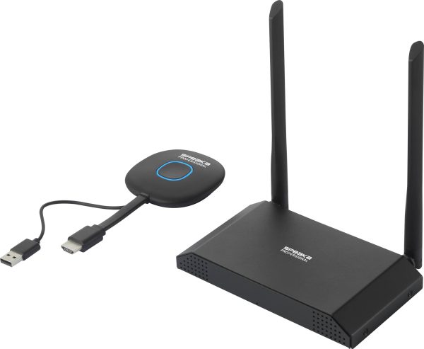 SpeaKa Professional SP-VShare Bezprzewodowy system prezentacji 4K UHD 4x Multi Viewer, Funkcja tablicy cyfrowej, Bezpiec