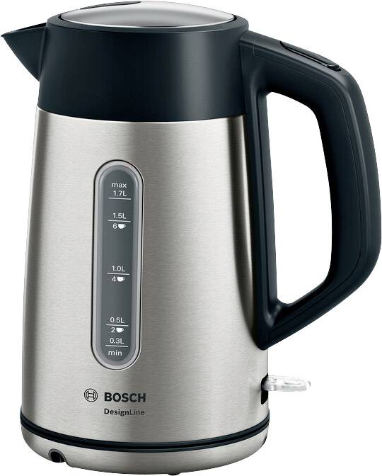 Bosch Haushalt TWK4P440 Czajnik lampka kontrolna, ochrona przed przegrzaniem, bezprzewodowy stali szlachetnej Pojemność: - obrazek 1